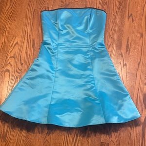 Jessica McClintock shirt dress. 2007 teal with lace.